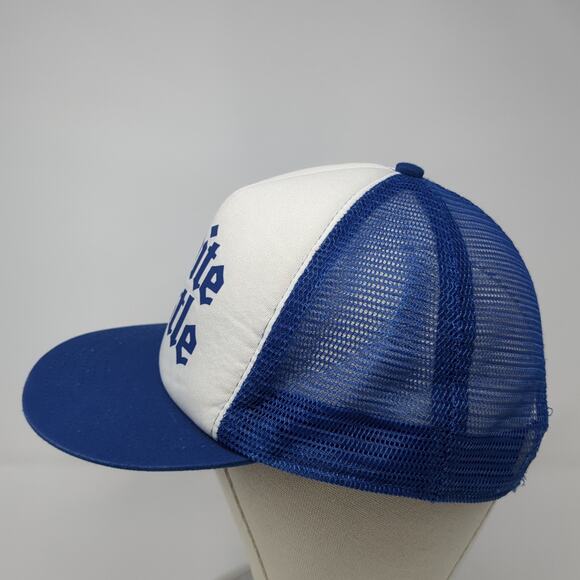 White Castle Snapback Trucker Hat Blue One Size Adjustable Mesh Back Polyester - Picture 3 of 8